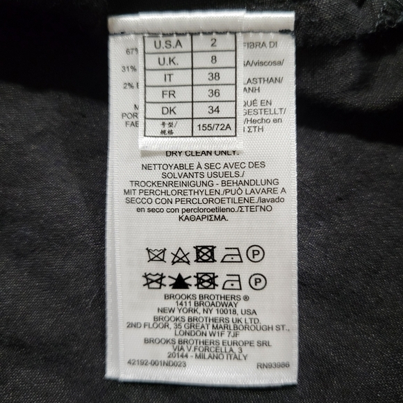 Brooks Brothers Black Mini Dress / Shirt With Short Sleeves Size 2 - Picture 9 of 15